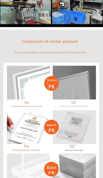 Akrilik Şeffaf A5 Siyah Tabanlı (Yatay) - Resim 9