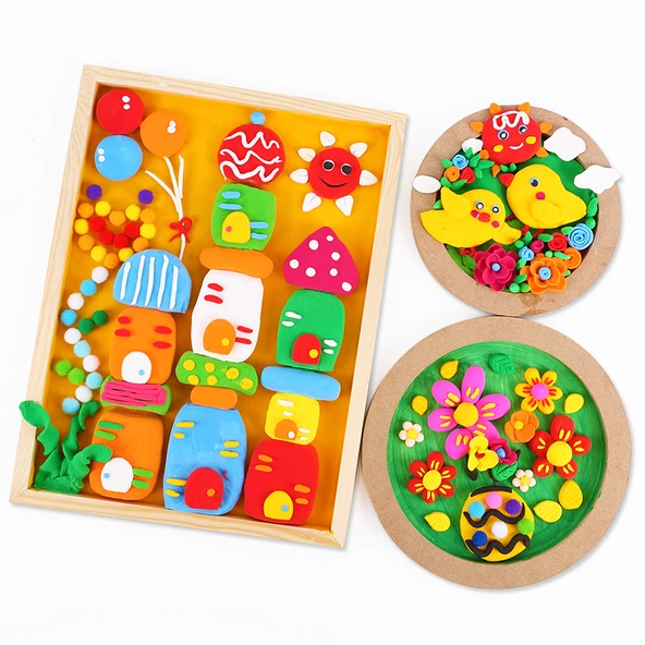 DIY Ahşap Resim Çerçevesi - Açık Gri Derin Oyuklu 15*20cm - 6