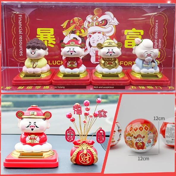 Güneş Enerjili Sallanan Oyuncak - 12cm Yumurta [4'lü Tam Set] - 2