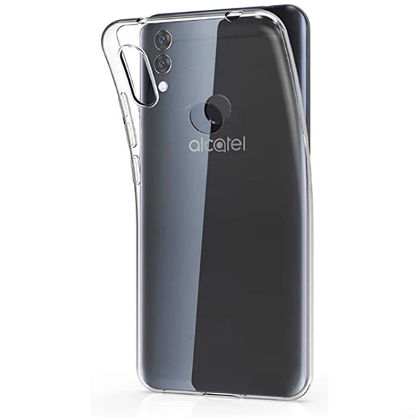 Gpack Alcatel 5v Kılıf Süper Silikon Yumuşak Arka KorumaNano Glass