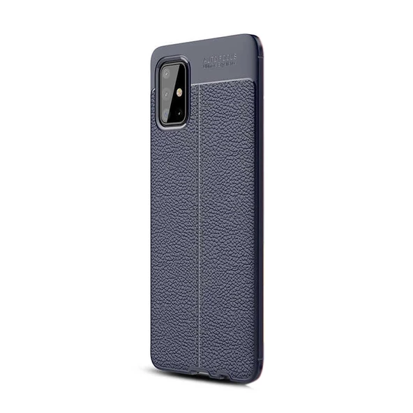 Gpack Samsung Galaxy A51 Kılıf Niss Silikon Deri GörünümlüNano Glass - 4