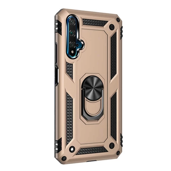 Gpack Huawei Nova 5t Kılıf Vega Standlı Yüzüklü MıknatıslıNano Glass - 5