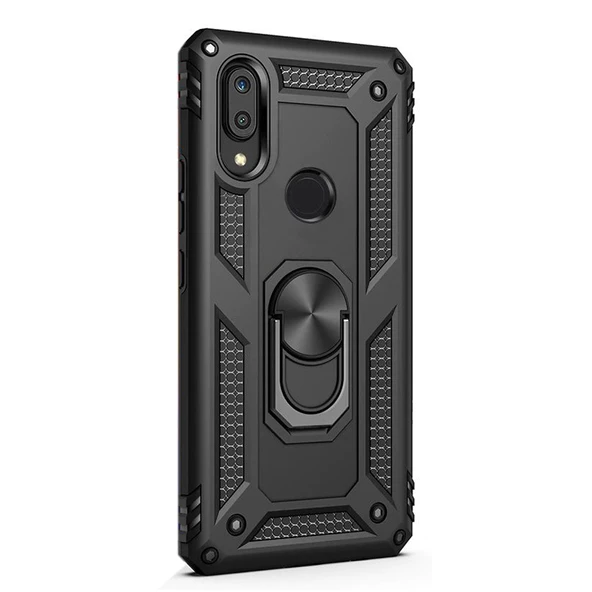 Gpack Samsung Galaxy A20 Kılıf Vega Standlı Yüzüklü MıknatıslıNano Glass - Resim 9