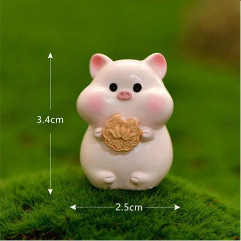 Zodyak Dekorasyon Mini Reçine Figür - Domuz