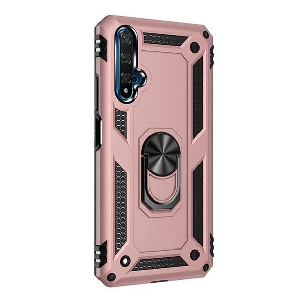 Gpack Huawei Nova 5t Kılıf Vega Standlı Yüzüklü MıknatıslıNano Glass