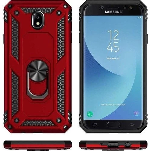 Gpack Samsung Galaxy J7 Core Kılıf Tank Koruma Vega Standlı Yüzüklü Mıknatıslı - 3
