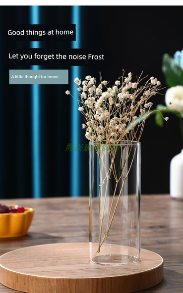 Borosilikat Cam Vazo - 6.5cm Çap 18cm Yükseklik 550ml - Resim 6