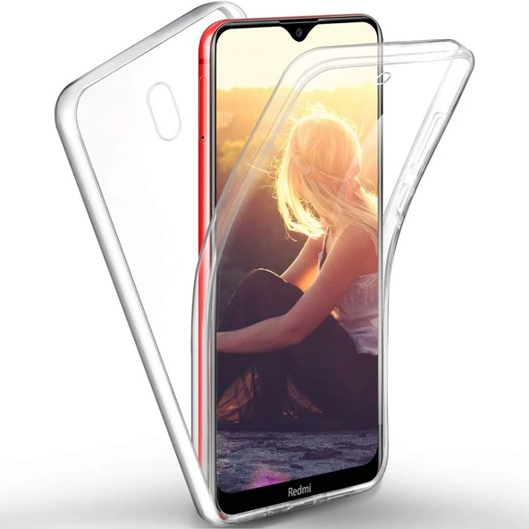 Gpack Xiaomi Redmi 7A Kılıf Ön Arka  Silikon Koruma Renksiz