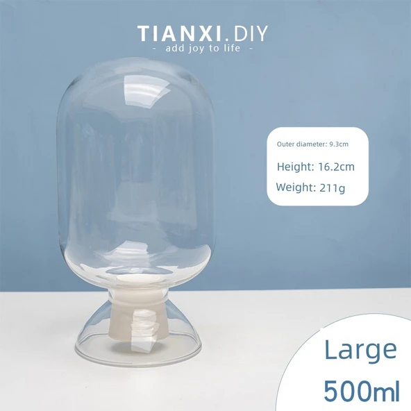 Şeffaf Cam Yüzen Vazo - 500ml