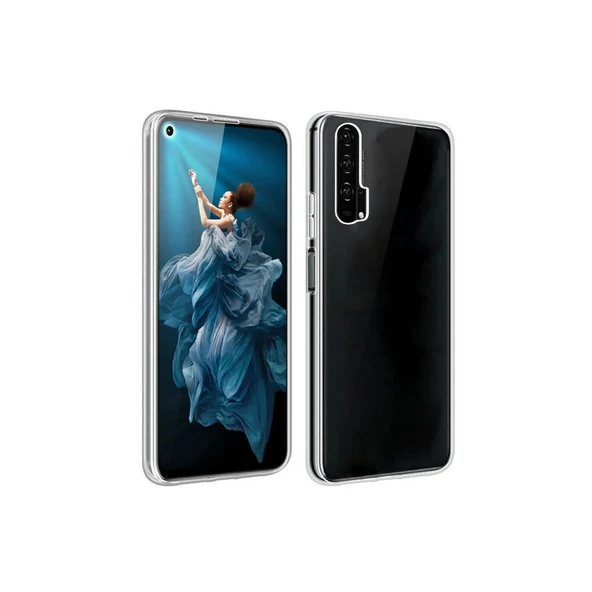 Gpack Huawei Nova 5T Kılıf Ön Arka  Silikon Koruma Renksiz ürün görseli
