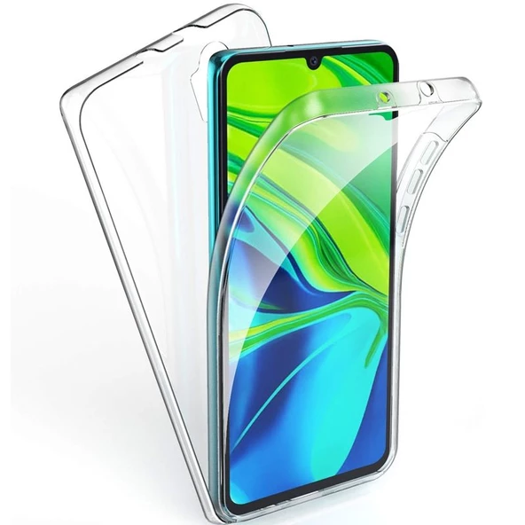 Gpack Xiaomi Mi Note 10 Kılıf Ön Arka  Silikon Koruma Renksiz