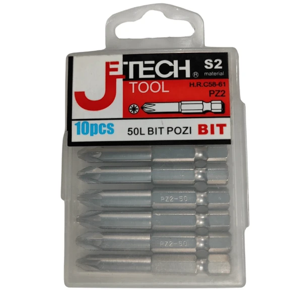 JeTech Mıknatıslı Yıldız Matkap-Tornavida Ucu 10'lu Paket