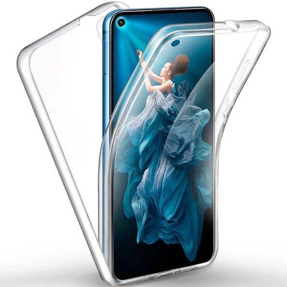 Gpack Huawei Nova 5T Kılıf Ön Arka  Silikon Koruma Renksiz