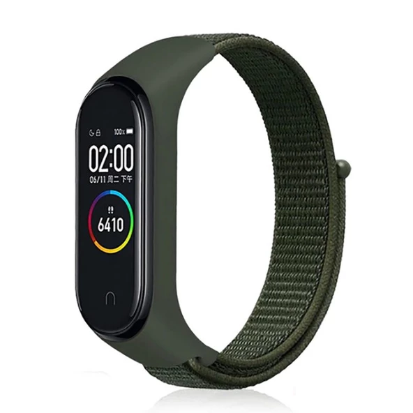 Gpack Xiaomi Mi Band 4 Kordon Kumaş CırtCırt Kordon Velcro - Resim 6