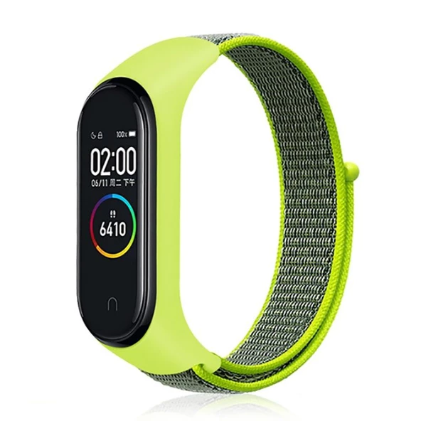 Gpack Xiaomi Mi Band 4 Kordon Kumaş CırtCırt Kordon Velcro - Resim 11