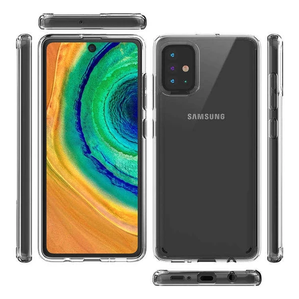 Gpack Samsung Galaxy A51 Kılıf Coss  Sert KapakNano Glass - Resim 3