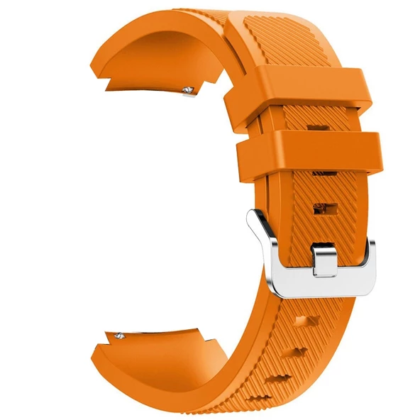 Gpack Samsung Galaxy Watch 46mm 22mm Kordon Silikon Çizgili Silikon Kançalı - 10