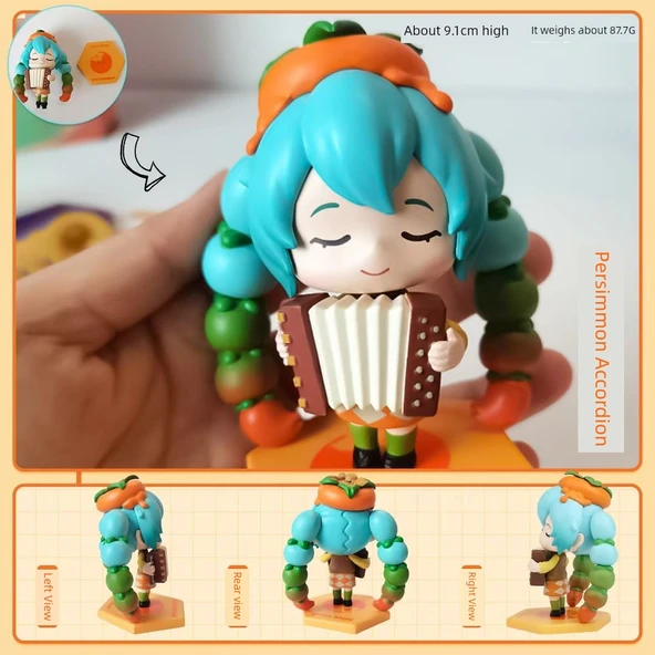 Hatsune Miku Meyve Bandı Serisi Kör Kutu - Belirlenmiş Trabzon Hurması Akordeon Kutulu