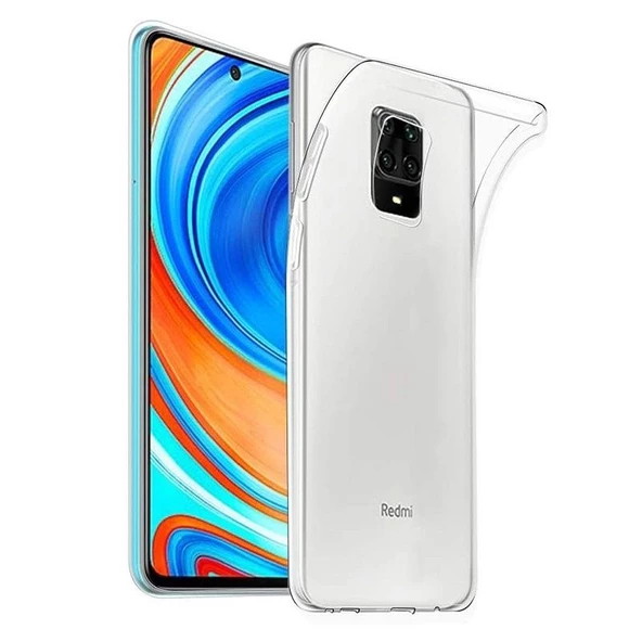 Gpack Xiaomi Redmi Note 9S Kılıf Süper Silikon Arka KorumaNano Glass