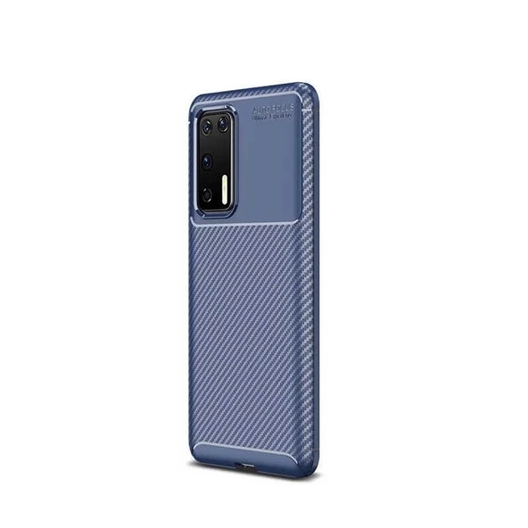 Gpack Huawei P40 Kılıf Negro Karbon DizaynFull Ekran Koruyucu