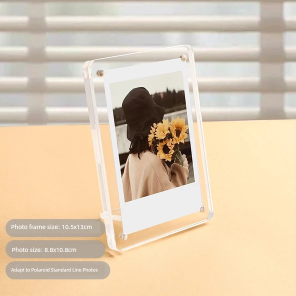 Akrilik Şeffaf Fotoğraf Çerçevesi - Polaroid iteye/600/NOW Uyumlu