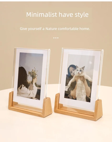 Yatay Kayın Ahşap 5 inç Fotoğraf Çerçevesi - 8