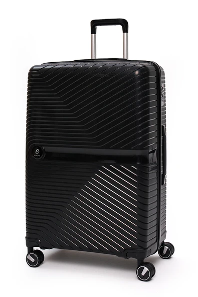 Elatae Exclusive Pro Polipropilen Kırılmaz 2'li Valiz Seti Büyük Boy - Orta Boy Siyah 5239 - Resim 3