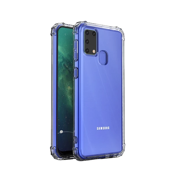 Gpack Samsung Galaxy M31 Kılıf AntiShock Sert KapakNano Glass