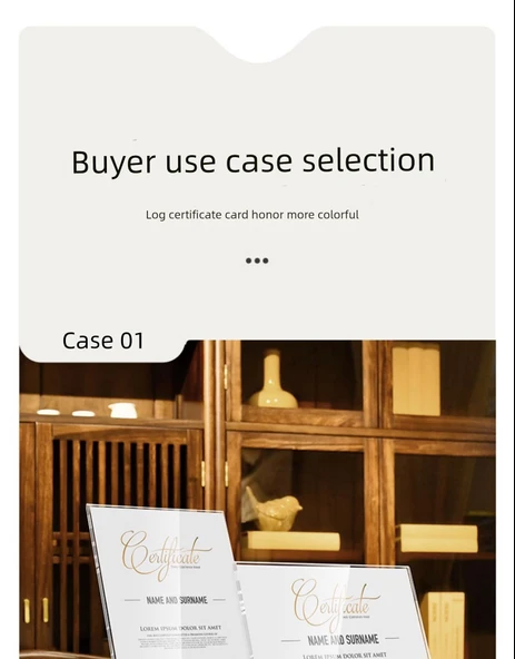 A4 Akrilik Sertifika Çerçevesi - 210x297mm - 2. Nesil Ceviz - Yatay - 8