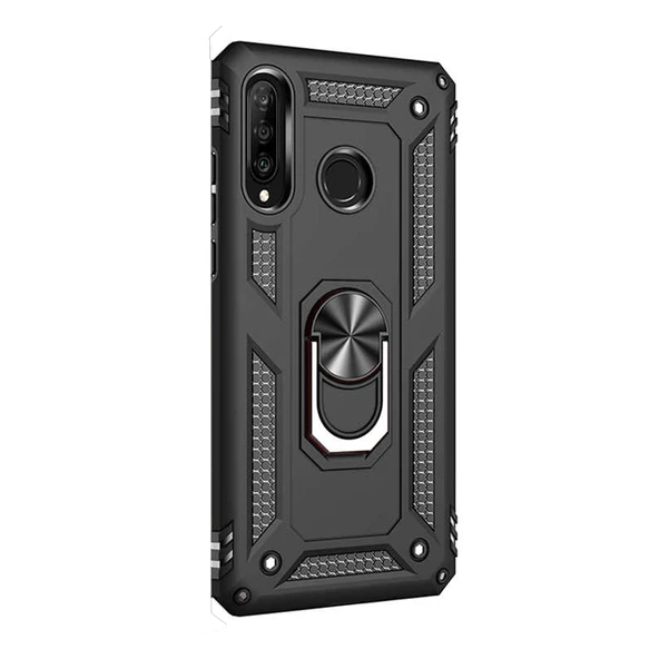 Gpack Huawei P40 Lite E Kılıf Vega Standlı Yüzüklü MıknatıslıNano Glass - Resim 9