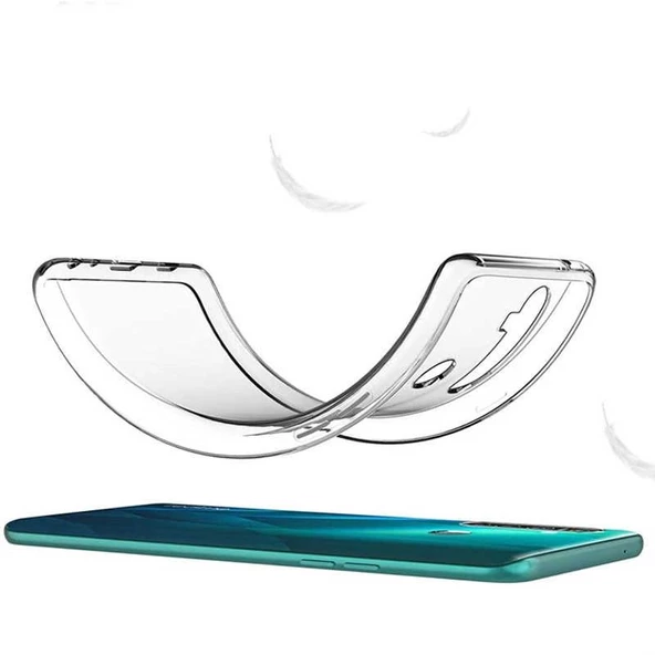 Gpack Realme C3 Kılıf Süper Silikon Yumuşak Arka KorumaNano Glass - Resim 2