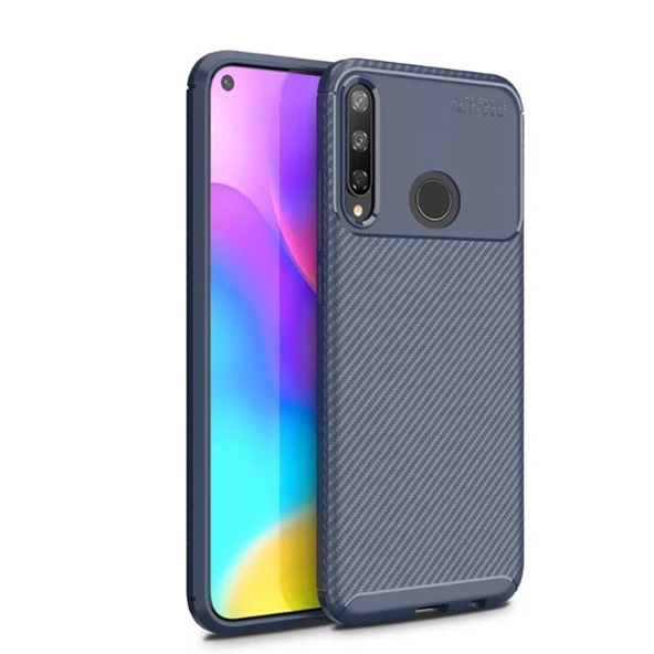 Gpack Huawei P40 Lite E Kılıf Negro Karbon SilikonNano Glass - 2