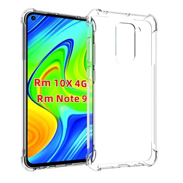 Gpack Xiaomi Redmi Note 9 Kılıf AntiShock Sert KapakNano Glass