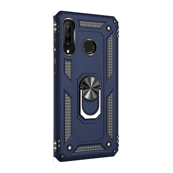 Gpack Huawei P40 Lite E Kılıf Vega Standlı Yüzüklü MıknatıslıNano Glass - Resim 8