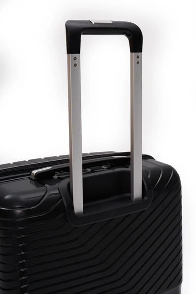 Elatae Exclusive Pro Polipropilen Kırılmaz 2'li Valiz Seti Büyük Boy - Orta Boy Siyah 5239 - Resim 7