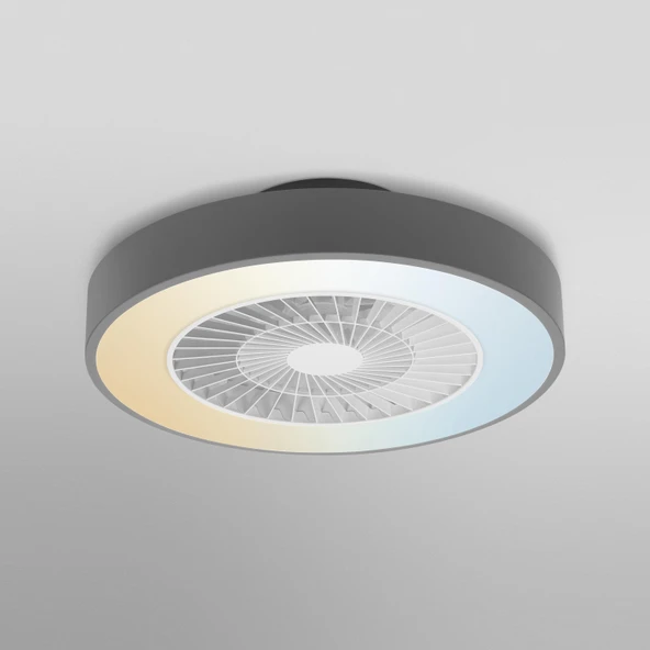 Ledvace Smart Led 78W 2500lm Gri Gövde WIFI Kontrollü Fanlı Led Tavan Armatürü