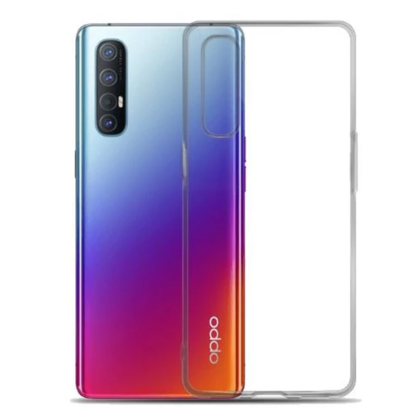 Gpack Oppo Reno 3 Pro Kılıf Süper Silikon Arka KorumaNano Glass