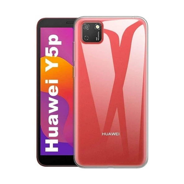 Gpack Huawei Y5P Kılıf Süper Silikon Arka KorumaNano Glass