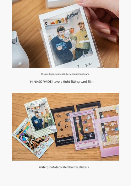 Instax Polaroid Fotoğraf Çerçevesi - [Mini Dört] Şeffaf - 12