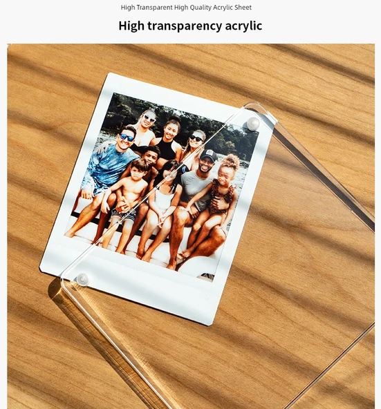 Instax Polaroid Fotoğraf Çerçevesi - [Mini Dört] Şeffaf - 6