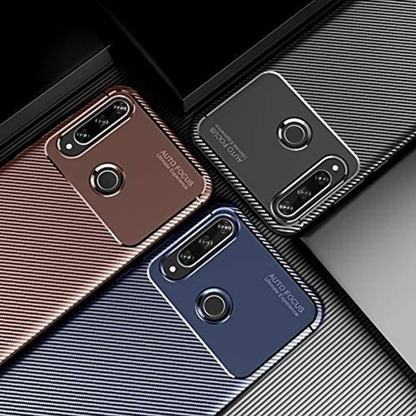 Gpack Huawei Y6P Kılıf Negro Karbon Dizayn SilikonNano Glass - Resim 2