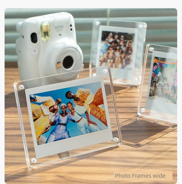 Instax Polaroid Fotoğraf Çerçevesi - [Mini Dört] Şeffaf - 9