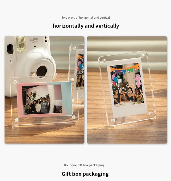 Instax Polaroid Fotoğraf Çerçevesi - [Mini Dört] Şeffaf - 7