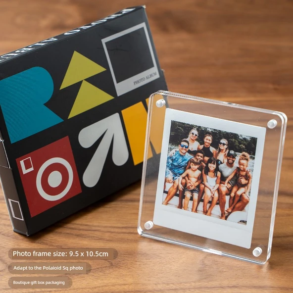 Instax Polaroid Fotoğraf Çerçevesi - Tekli [Rakun Sq Fotoğraf Kağıdı İçin]