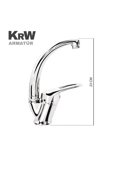 Kirwe Armatür Mix Kuğu Sıcak Soğuk Su Çift Girişli Banyo Lavobo Bataryası - Resim 3