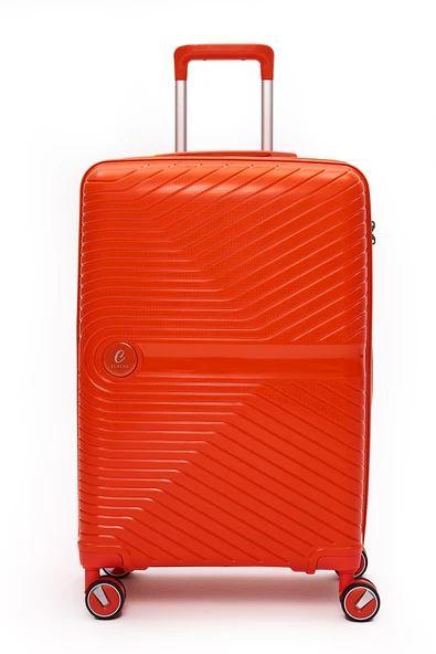 Elatae Exclusive Pro Polipropilen Kırılmaz 2'li Valiz Seti Büyük Boy - Orta Boy Turuncu 5239 - 4