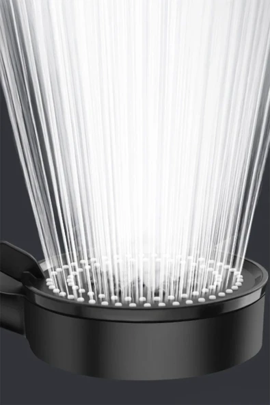 Raion Lüx Mat Siyah 5 Fonksiyonlu Sağlam Yapılı Kaliteli Banyo Duş Başlığı Kaliteli Duş Telefonu - Resim 8