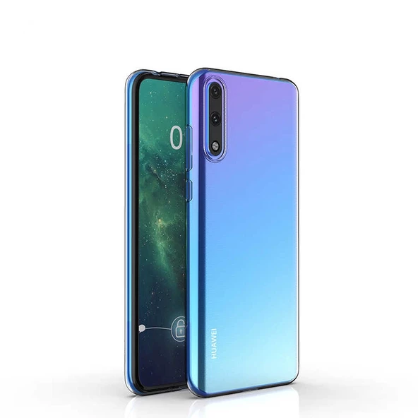 Gpack Huawei Y8P Kılıf Süper Silikon Arka KorumaNano Glass