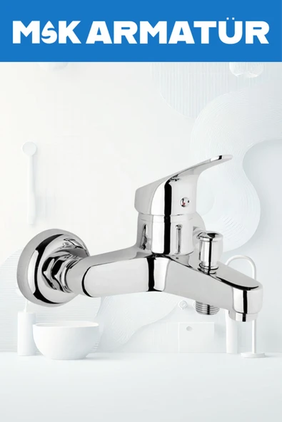 Krom Mix Banyo Duş Musluğu Çeşmesi Bataryası