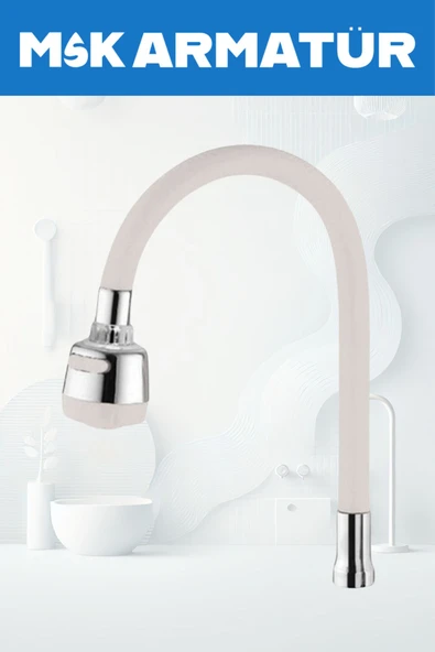 Beyaz Lüx 2 Fonksiyonlu Oynar Borulu Kubar ürün görseli 1